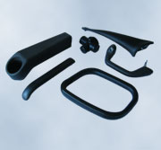 Semi-rigidsmooth black polyurethane